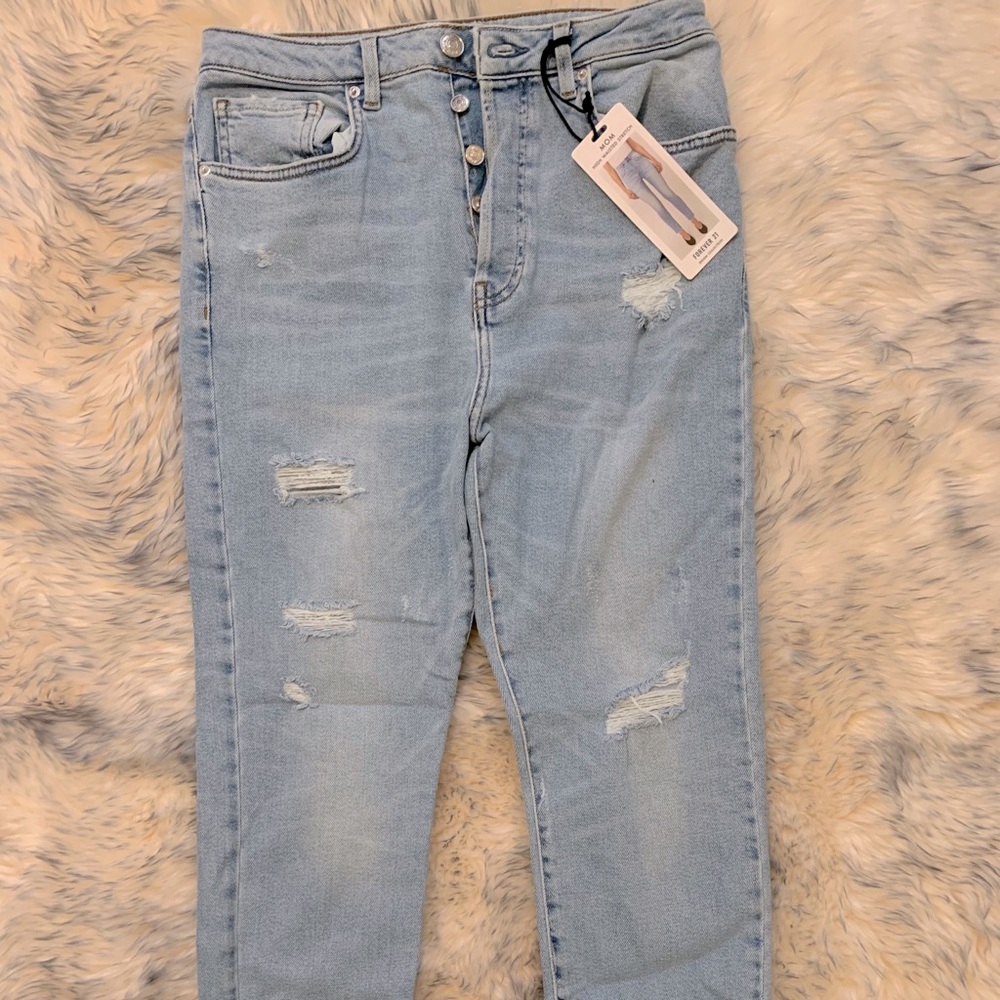 Forever 21 Ripped mom jeans